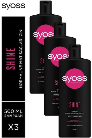 Syoss Shine Şampuan 3 x 500 ML