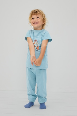 Defacto 2li Mavi Baskılı Kısa Kollu Pijama Takımı Erkek Bebek H5629a526aube526 Mavi-be526