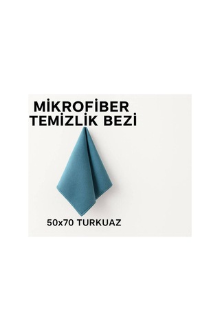 Kadife Mikrofiber Velvet Pelüş 50x70 Turkuaz Temizlik Bezi