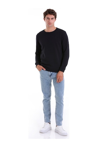 Hatemoğlu Lacivert Regular Fit Düz Pamuklu Bisiklet Yaka Sweatshirt Lacivert