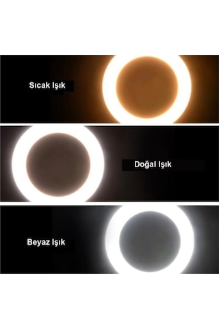 Adaptörlü Bluetooth Kumandalı Ring Light Youtuber Tiktok Çekim Makyaj Işığı 10 Inç 2.1 Mt Tripod