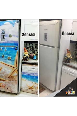 Buzdolabı Ve Bulaşık Makinesi Kapak Folyo Kaplama Deniz Yıldızı