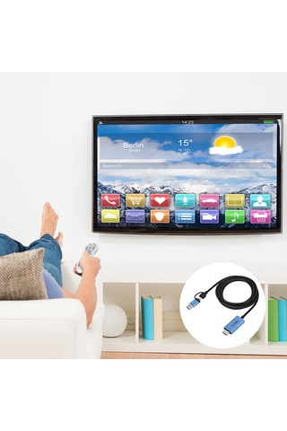Yüksek Kaliteli Usb Type-c-hdmı Adaptör Kablosu, 1080p 60hz Ekran Yansıtma Usb-c Cihazları İçin