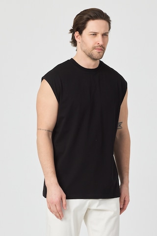 Urbantrendstore Unisex Erkek Kadın Pamuklu Antrenman Sporcu Atleti Oversize Kolsuz T-shirt Atlet Sporcu, Basketbol, Fitness, Jogging Fitness Spor Atlet Trend Atlet Gym Atlet Rahat Kalıp Salaş Günlük Atlet Siyah
