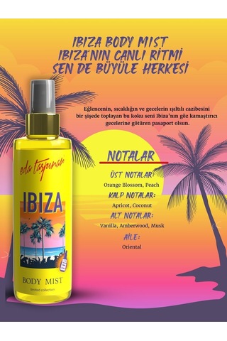 Eda Taşpınar Ibiza Vücut Spreyi 200 ML