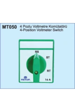 Metop Mt050 16a 4 Fazlı Voltmetre Komütatörü