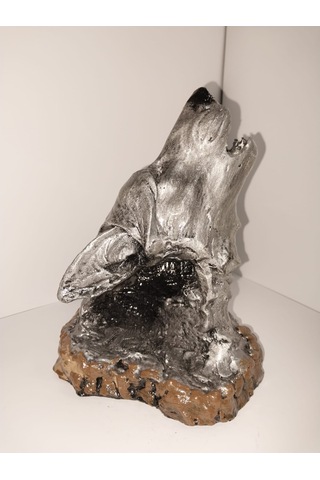 Kurt Tütsülük Dekoratif Uluyan Kurt Konik Tütsü Hediyeli