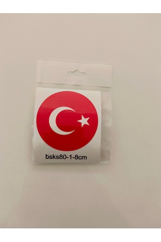 Oval Bayrak 8x8 Cm Baskes 1 Adet Renkli Baskı Sticker,bisiklet, Karavan,otomobil,motosiklet