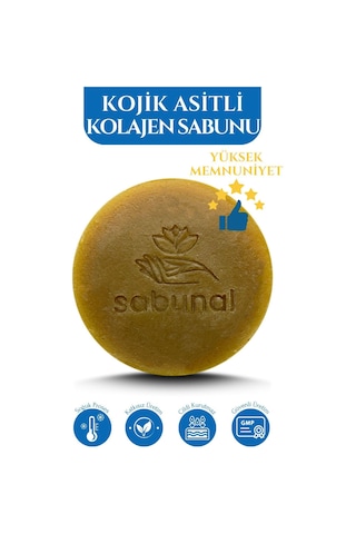 Sabunal Kolajen Sabunu - Hyaluronik Asit ve Kojik Asit İçerikli Aydınlatıcı Sabun 100 G