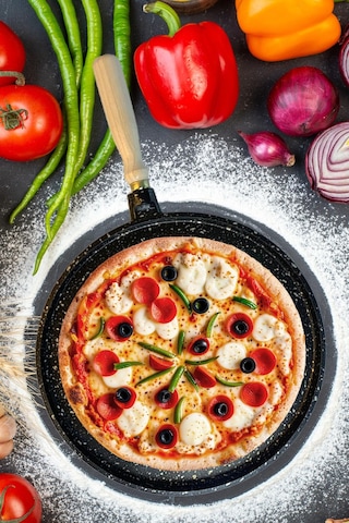 Olivin Döküm Granit Pizza Gözleme Tavası Siyah