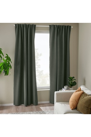 Ikea Rosenmandel Fon Perde 135x300 Cm Yeşil