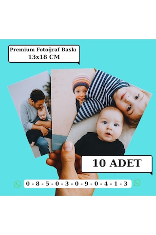 Kişiye Özel Premium Fotoğraf Baskı 10 Adet 13x18 Cm