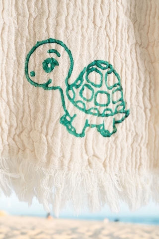 Varol Organik %100 Pamuk Müslin Çocuk Panço - Caretta Caretta/panco Standart