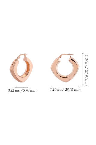 Moom Mücevherat Kadın 14 Ayar Rose Altın V Küpe N11.15591
