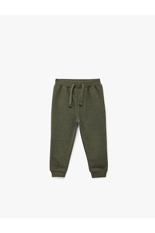 Koton Beli Lastikli Şardonlu Basic Jogger Eşofman Altı Yeşil 6wmb40017tk Yeşil