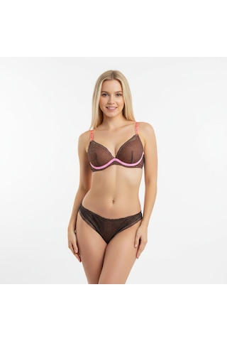 Bonbon Kadın Dantelli Tüllü 2 Takım 2 Li Set Bb2146 Leopar