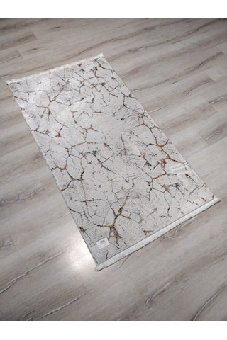 Yamalıhome Bambu Halı 1025Hardal Krem 80X140 Cm Pratik Halı