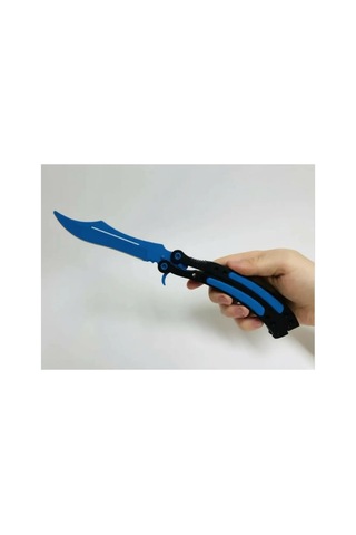 Cs2 Kelebek/butterfly Bıçak Plastik Açık Mavi Oyuncak 3d Keskin Değil