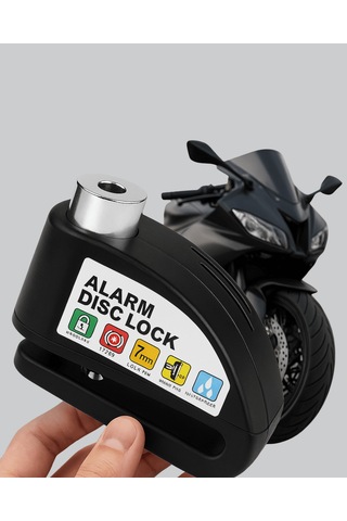 Su Geçirmez Alarm Disk Kilidi Xuczmotorkilit-7