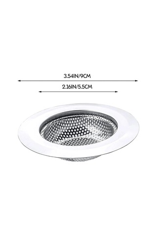 Hubrendy Tedarik Mutfak Su Lavabo Filtresi Örgü Süzgeç Paslanmaz Çelik 7.5 Cm Çap 1456034