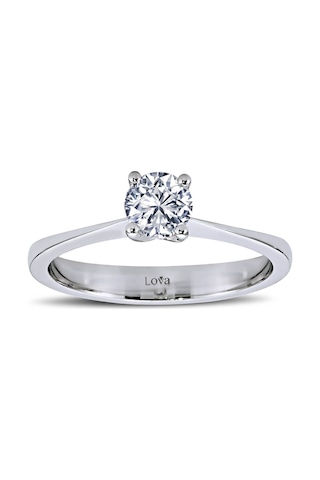 Lova H Renk 0,45 Karat Pırlanta Tektaş Yüzük - HRD Sertifikalı - 1030046