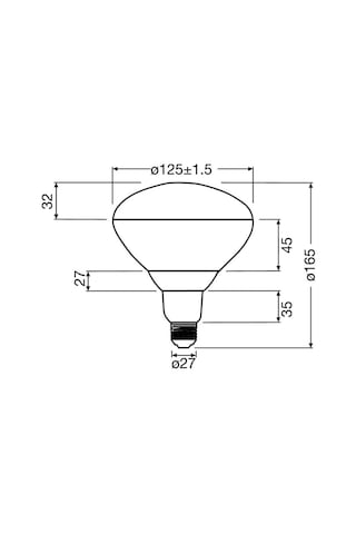 Osram Ledvance Osram Infrared Ampül 250w E27 Kırmızı 1200k Kırmızı Infrared Ampul Isıtıcılı Lamba E27