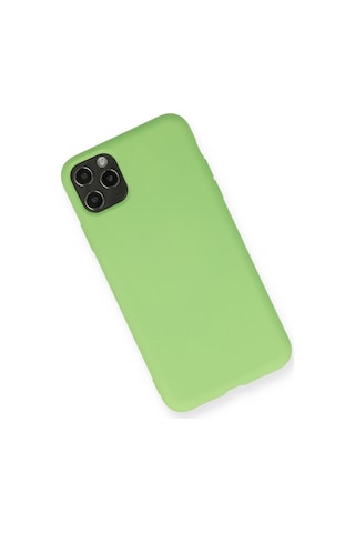 Newface - 990 - iPhone Uyumlu 11 Pro Max Kılıf Nano İçi Kadife Silikon - Csmo-tex - - Yeşil