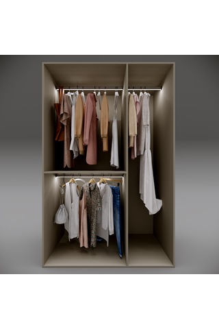 Hareket Sensörlü Led Dolap İçi Işık Ve Askı Borusu - 91-100 Cm