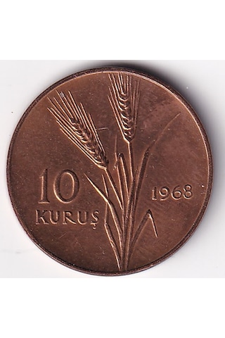 10 Kuruş 1968 Yılı Madeni Para