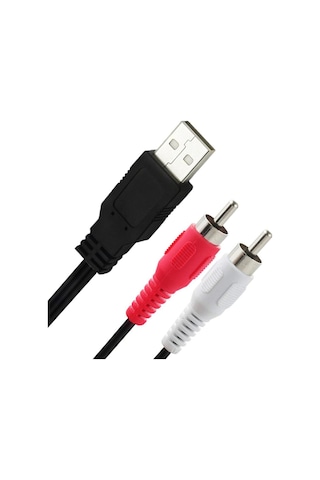 Sones Junsunmay 1,5 M Usb 2.0 Erkek - 2 Rca Erkek Video Av Dönüştürücü Ses Ayırıcı Kablo