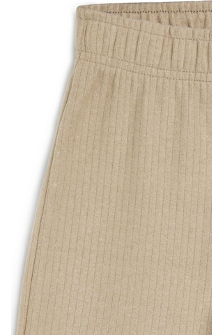 Beli Lastikli Bej Kız Çocuk Eşofman Altı - Rahat Geniş Paça Kalın Kumaş 7-8-9-10-11-12-13-14 Yaş Bej