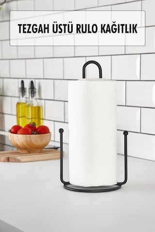 Metal Kağıt Havluluk & Dik Havlu Peçetelik Siyah 28 Cm Diğer