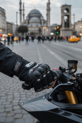 Unisex Korumalı Yarım Bisiklet Motorsiklet Eldiveni Parmaksız