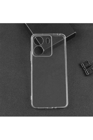 Xiaomi Redmi 13c Kılıf Zore 2mm Anti Shock Silikon Renksiz