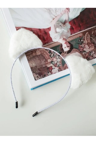 Logovo Bobrov Kuli: Pofuduk Kedi Kulakları 91903030 Beyaz