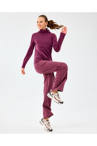 Skechers W Turtle Neck Longsleeve Softluxe T-shirt Kadın Bordo Tshirt S2520185-3877 Bordo