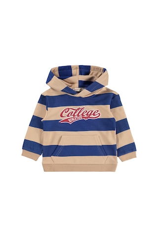 Silversun Kids Silversun College Baskılı Kapşonlu 2-7 Yaş Sweatshirt - Mavi Saks Mavisi