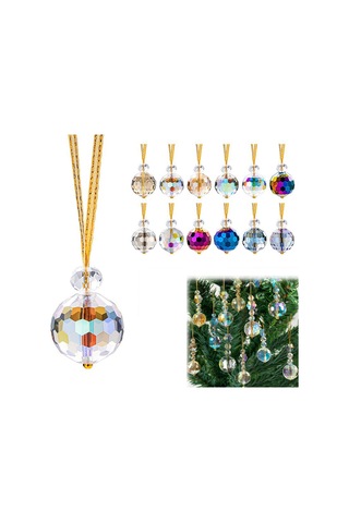 Windows, Kapılar Veya Balkonlar İçin Mükemmel Olan Köpüklü Suncatcher Kolye İle Kristal Cam Top Süsleri - Mini Noel Dekoru