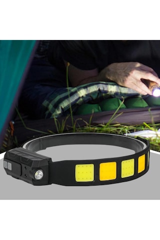 Watton Wt-066 Sensörlü Cob Xpg Led Kafa Lamba Siyah