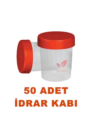 Plastik İdrar Numune Kabı Aseptik Poşetli Steril Beheri 100 ML 50 Adet