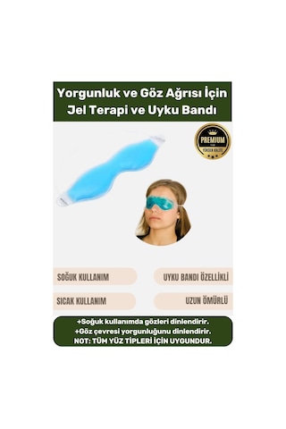 Premium Soğuk Sıcak Uygulama Göz Terapi Bandı Işık Önleyici Göz Dinlendirme Jel Uyku Bandı Çok Renkli