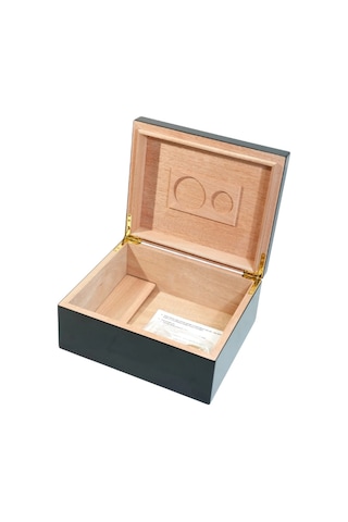 Cohiba Siyah Nokta Desenli Sedir Humidor Puro Kutusu - Tr9821