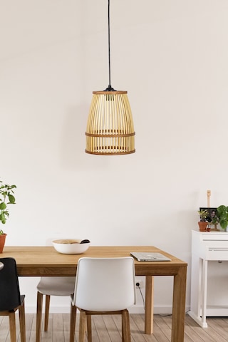 Rustik Bambu Serisi Lavinia Ahşap Sarkıt Avize Ahşap