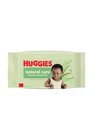 Huggies Baby Wipes 48s Natural Care Aloe Vera ve E Vitamini İçeren Islak Mendil Tekli