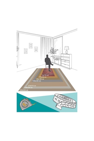 Funk Modern Dokuma Taban Dekoratif Turuncu Halı (Al 06)