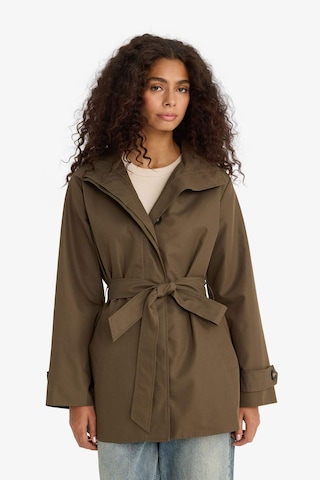 Defacto Regular Fit Kapüşonlu Kemerli Trençkot E8582ax25aukh402 Haki