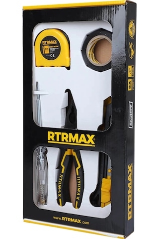 Rtrmax Rtk7003 5' Li Set Pense-metre-kontrol Kalemi-elektrik Bandı-maket Bıçağı