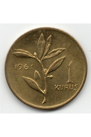 1 Kuruş 1961 Çil Eski Madeni Para