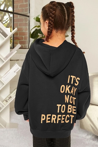 Çocuk It's Okay Baskılı Sweatshirt Siyah