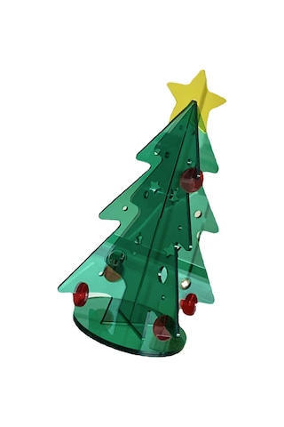 Kosona Minik Akrilik Noel Ağacı Seti - Ev Dekorasyonu, Kreatif Dıy, Yeniden Kullanılabilir, Noel Hediyesi